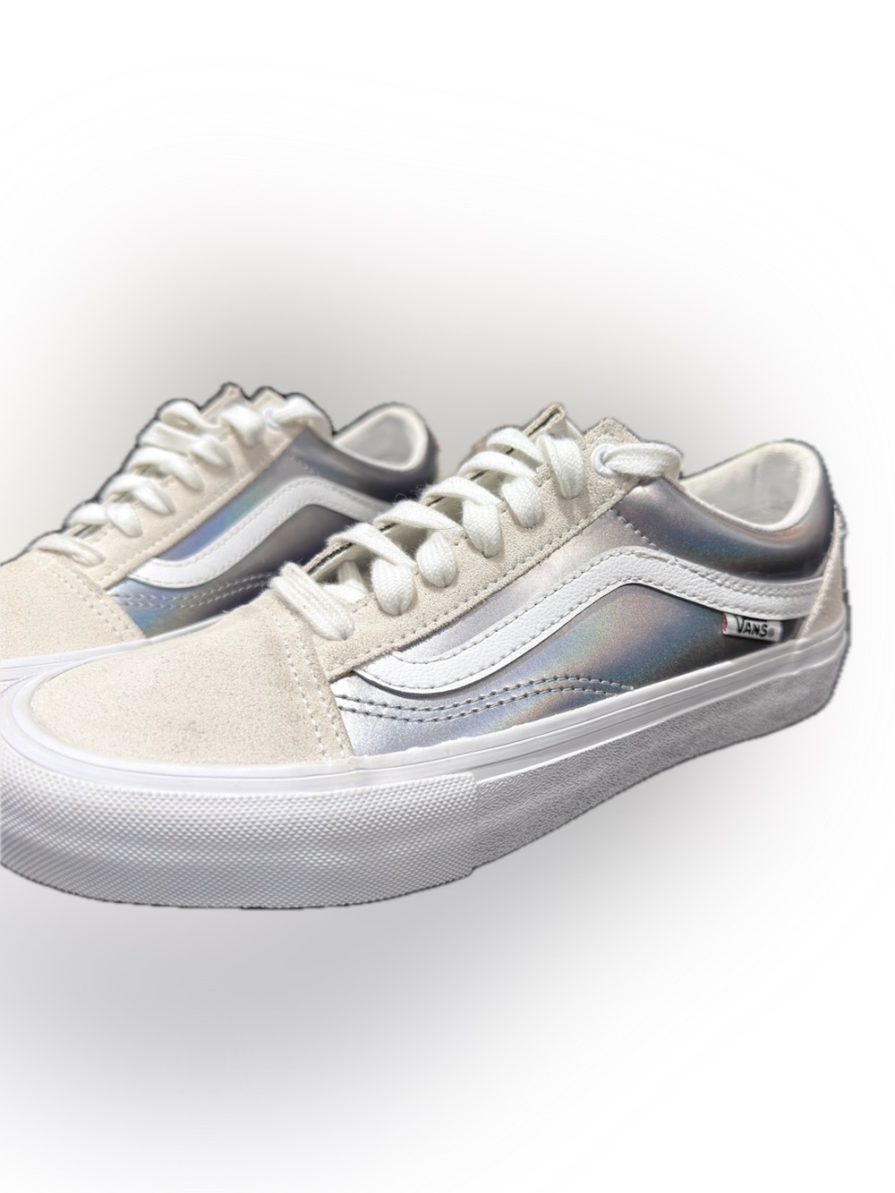 Vans Iridescent/Holographic Pro Skateboarding Shoe with Suede Trim - Picture 5 of 11